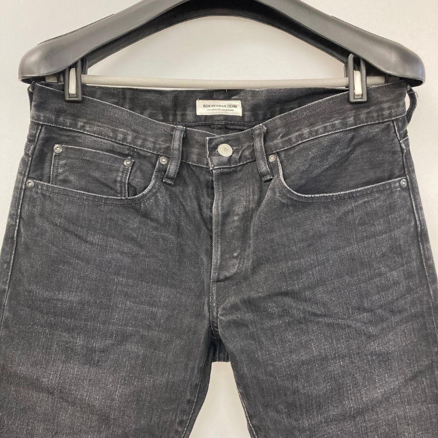 ロン ハーマン デニム パンツ USA製 セルビッジ 赤耳 メンズ サイズ31 ブラック Ron Herman Denim 【AFB41】