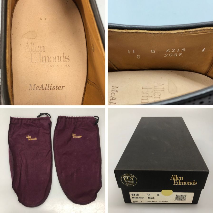 アレンエドモンズ レザーシューズ McAllister ウイングチップ サイズ11 ブラウン メンズ Allen Edmonds ビジネスシューズ 約29.5cm【LA】【中古】