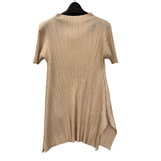 美品◆プリーツプリーズ ワンピース PP53JT112 ポリエステル レディース ベージュ サイズ3  PLEATS PLEASE ISSEY MIYAKE 【AFB5】