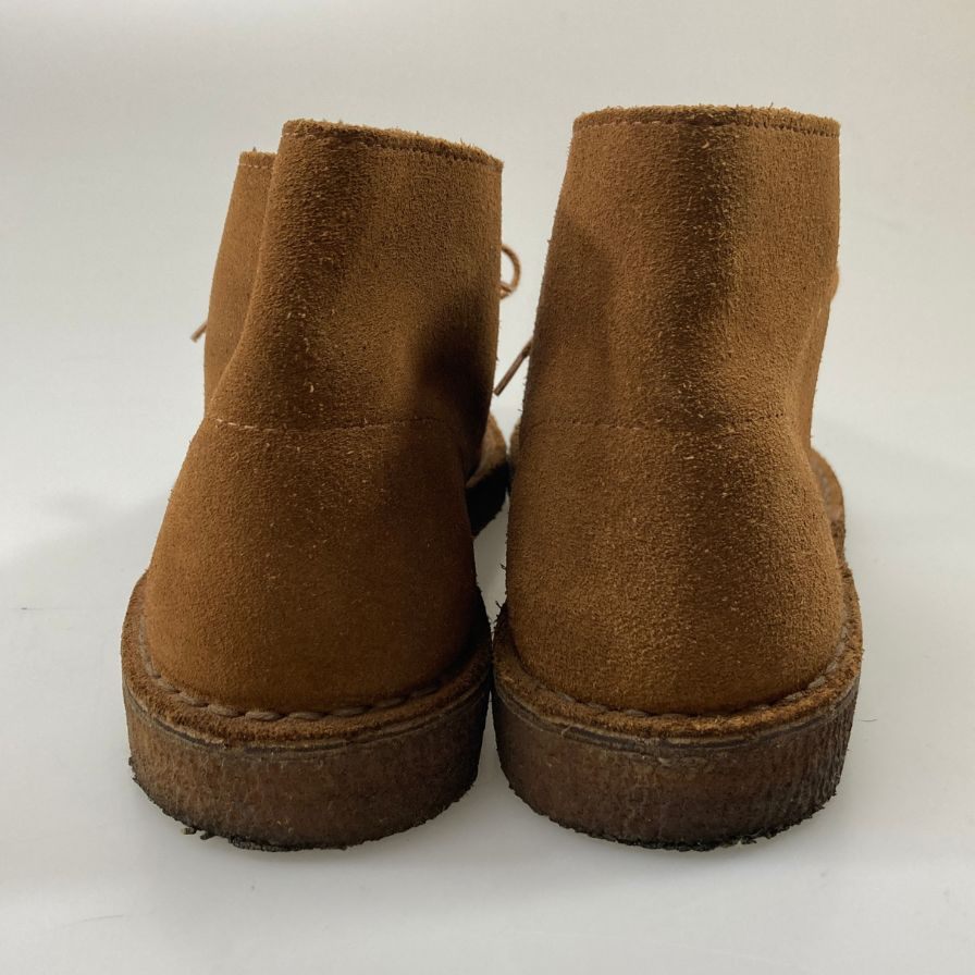 クラークス ショートブーツ スエード クレープソール メンズ ブラウン サイズ7 Clarks 約25.5cm【AFC28】