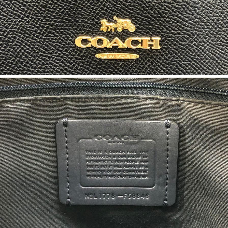 コーチ トートバッグ レザー F58846 ネイビー ウィメンズ COACH【AFE10】