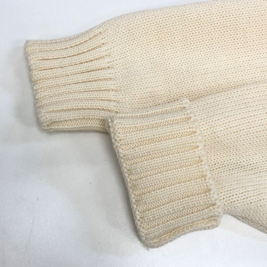 美品◆ザノーネ ウール ヘンリーネック ウール ニット メンズ サイズ 46 ホワイト系 ZANONE 【AFB14】