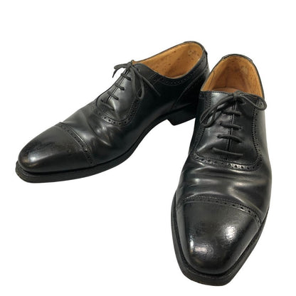 クロケット&ジョーンズ レザーシューズ ウェストボーン クォーターブローグ メンズ サイズ7E ブラック CROCKETT&JONES WESTBOURNE 約25.5cm【AFC6】
