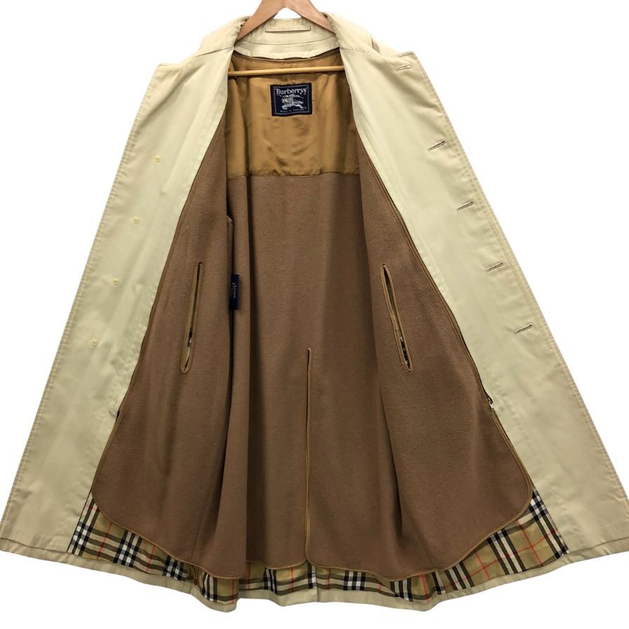 中古◆バーバリー バルカラーコート 90S 旧タグ ライナー付き ベージュ メンズ サイズ表記なし Burberry 【AFB43】