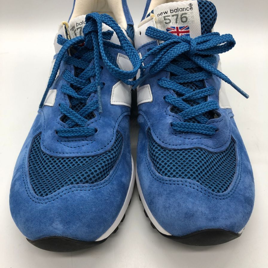ニューバランス スニーカー M576BBB メッシュ×スエード イングランド製 メンズ ブルー サイズUK7.5 NEW BALANCE 約26.0cm【AFC47】