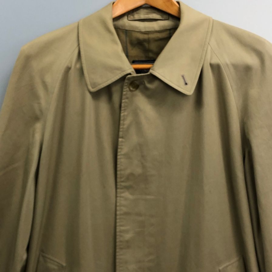 中古■バーバリー バルカラーコート 旧タグ イングランド製 ベージュ メンズ サイズ表記なし Burberry 【AFA1】