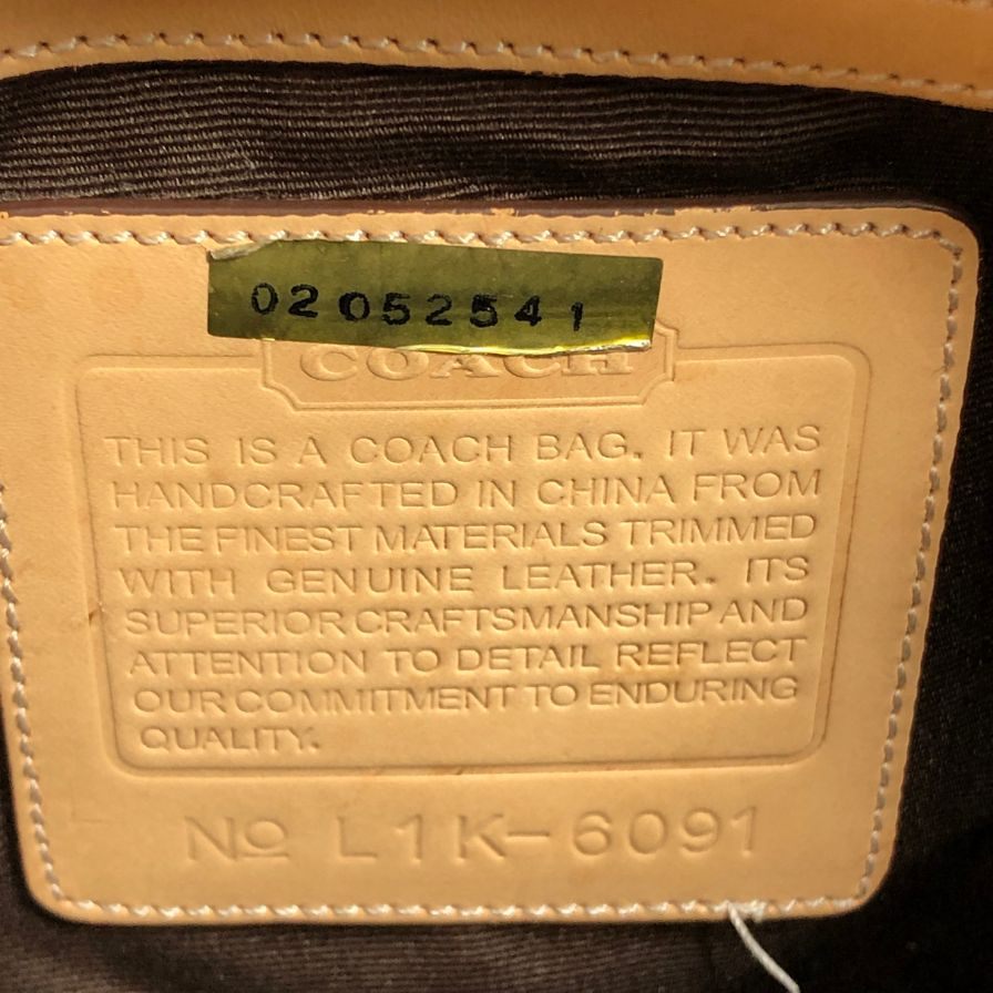 コーチ ワンショルダーバッグ シグネチャー キャンバス×レザー ベージュ レディース 6091 COACH【AFI28】