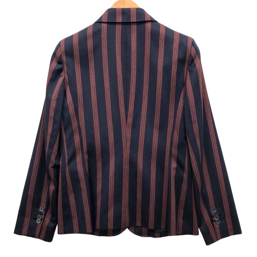 中古◆ブルックスブラザース ストライプ ジャケット  レディース  サイズ6 ネイビー＆レッド Brooks Brothers 【AFB50】