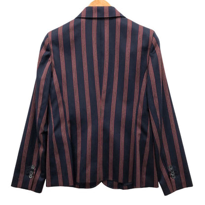 中古◆ブルックスブラザース ストライプ ジャケット  レディース  サイズ6 ネイビー＆レッド Brooks Brothers 【AFB50】