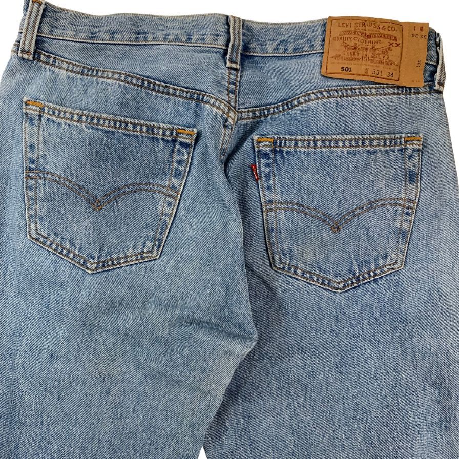 リーバイス デニムパンツ 501 90年代 USA製 96年製造 インディゴ メンズ サイズ W33 LEVI’S 【AFB33】