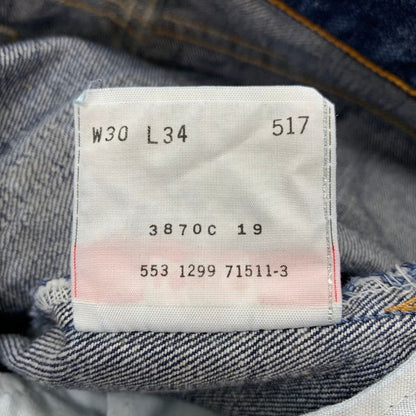 リーバイス デニム 517 90S ボタン裏553 インディゴ メンズ サイズ W30 L34 LEVI’S 【AFB44】