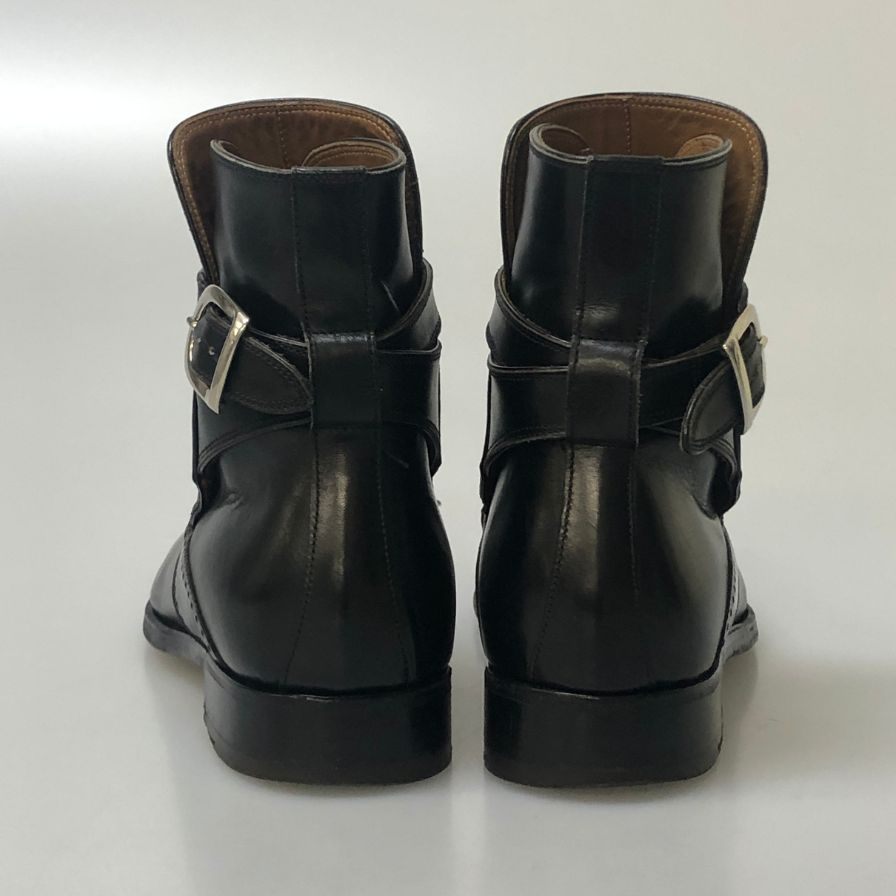 ボリーニ ジョッパーブーツ カーフ ブラック サイズ5 メンズ Bollini 約24.0cm【AFC46】