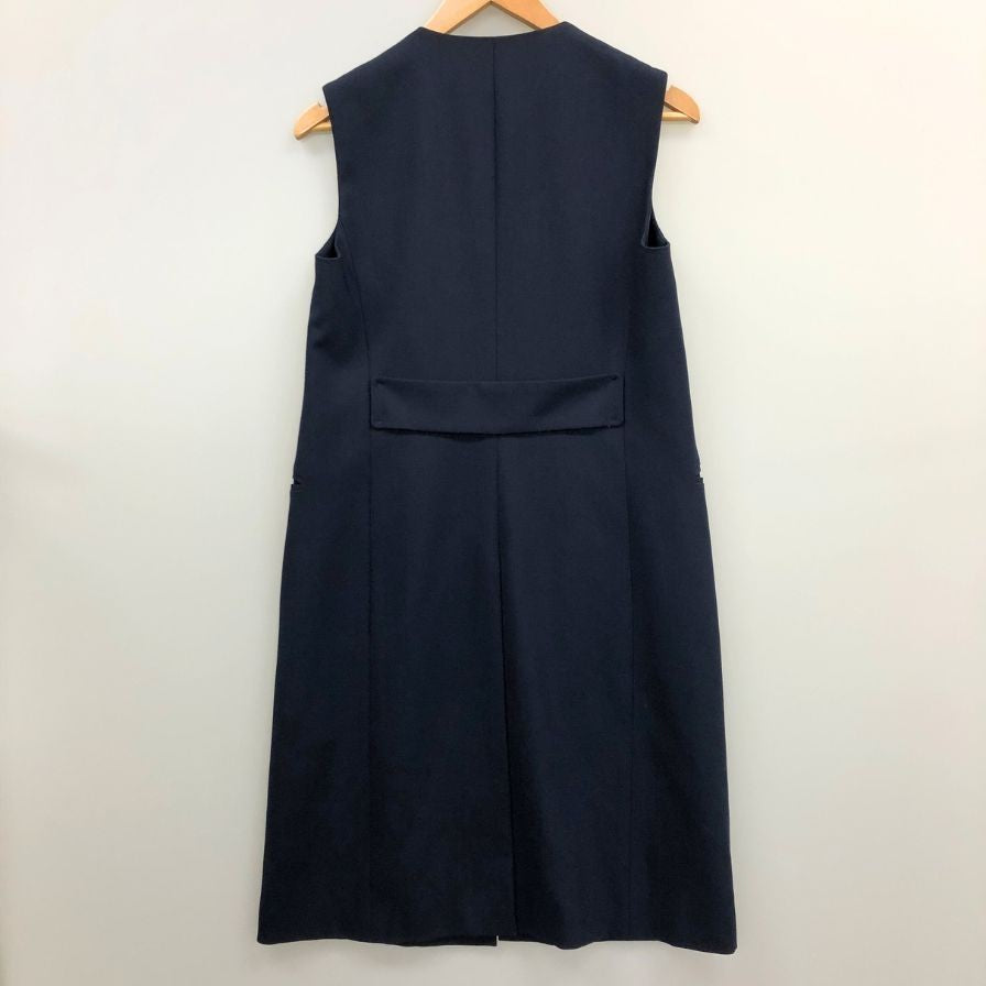 中古◆セオリー ロングジレ ダブルグレー ネイビー サイズ2 レディース theory 【AFB8】