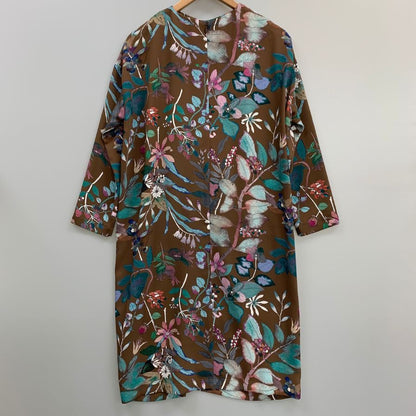 極美品◆エス エッセンシャルズ ワンピース 長袖 総柄 サイズ36 S.ESSENTIALS 【AFB13】