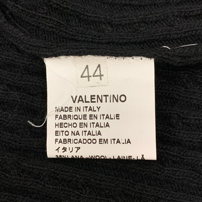 美品◆ヴァレンティノ ローマ カーディガン カシミア混 レディース サイズ44 ブラック VALENTINO ROMA 【AFB20】