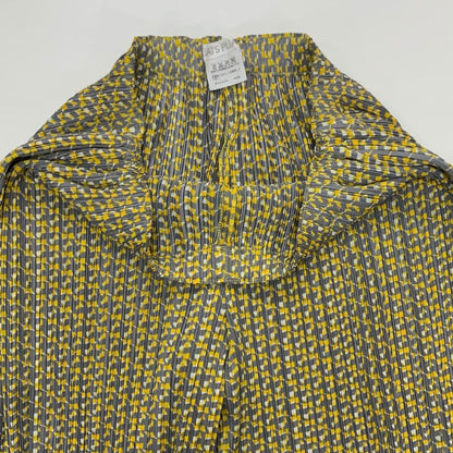 プリーツプリーズ イッセイミヤケ ワイドパンツ PP11-JF415 レディースサイズ4 総柄 PLEATS PLEASE ISSEY MIYAKE 【AFB41】