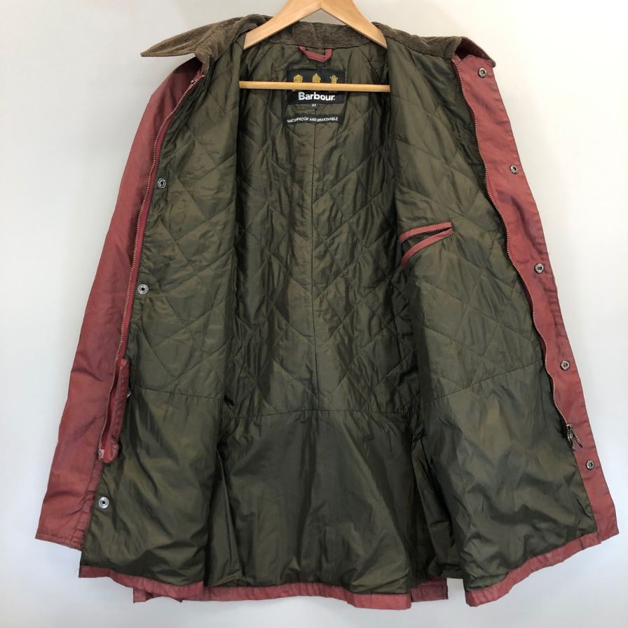 中古◆バブアー オイルドジャケット ビデイル 3ワラント レッド メンズ サイズM Barbour BEDALE 【AFA21】