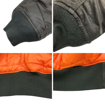 中古◆アルファインダストリーズ MA-1 20004 リバーシブル メンズ カーキ サイズL ALPHA INDUSTRIES 【AFA11】