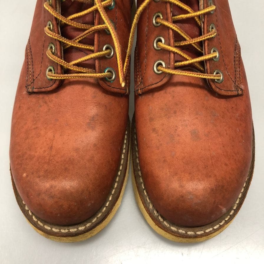 レッドウイング ワークブーツ 6インチ クラシックラウンド ブラウン メンズ サイズ8E RED WING 約26.0cm【AFC28】