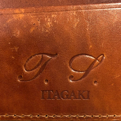 イタガキ 二つ折り財布 160番 ドル入付札入れ ポルトガルレザー ブラウン ITAGAKI【AFB55】