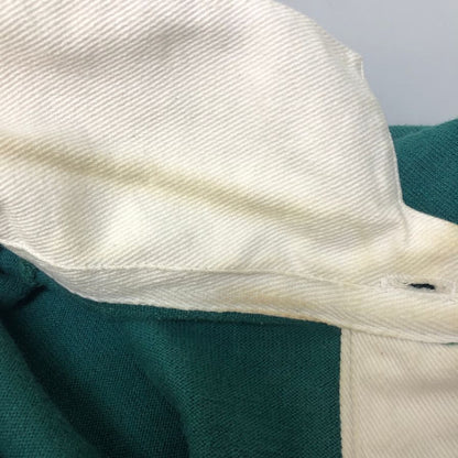中古■エルエルビーン ラガーシャツ ボーダー グリーン系 サイズM メンズ L.L.Bean 【AFB14】