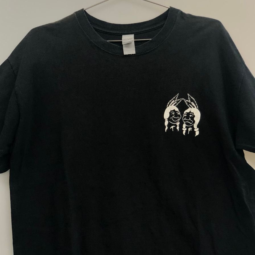 中古◆ギルダン Tシャツ 90年代 原子刺責屋 ブラック メンズ サイズL GILDAN 【AFB39】