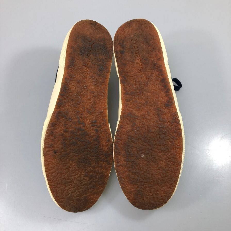 スペルガ ミッドカットスニーカー キャンバス ネイビー メンズ サイズ41 SUPERGA 約26.0cm【AFC35】
