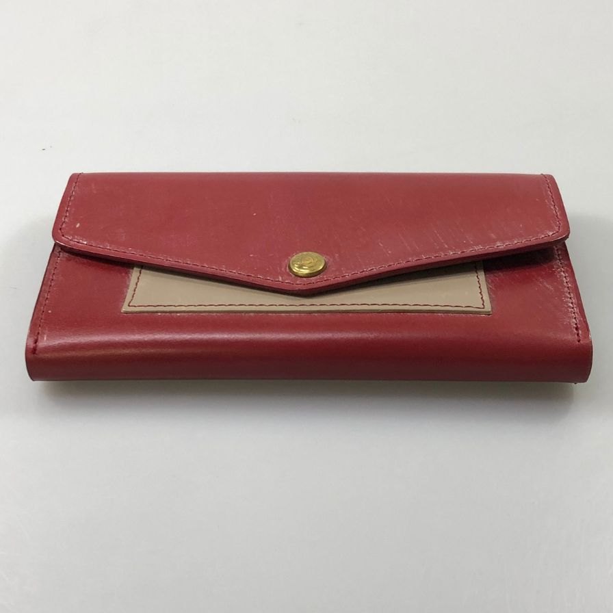 グレンロイヤル 長財布 三つ折り財布 フラップ ブライドルレザー ボルドー GLENROYAL【AFI1】