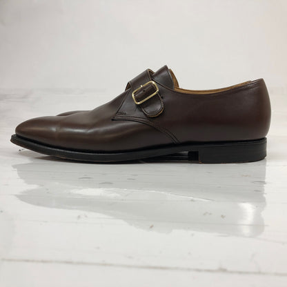 クロケット&ジョーンズ マルバーン シングルモンク カーフ ブラウン UK9.5E メンズ CROCKETT&JONES MALVERN ビジネスシューズ 約28.0cm【LA】【中古】