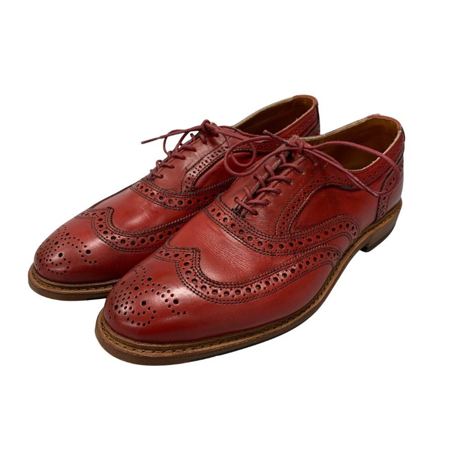 アレンエドモンズ レザーシューズ Neumok 2.0 ウイングチップ カーフ レッド サイズUS9E メンズ Allen Edmonds 約27.0cm【AFC46】