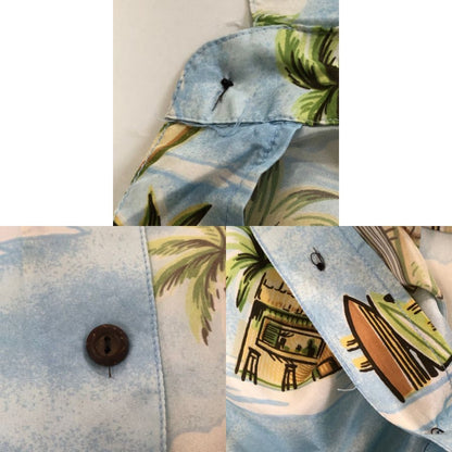 美品◆シルクトレーダーズ アロハシャツ 開襟 シルク100% ハワイ製 メンズ サイズM Silk Traders 【AFB15】