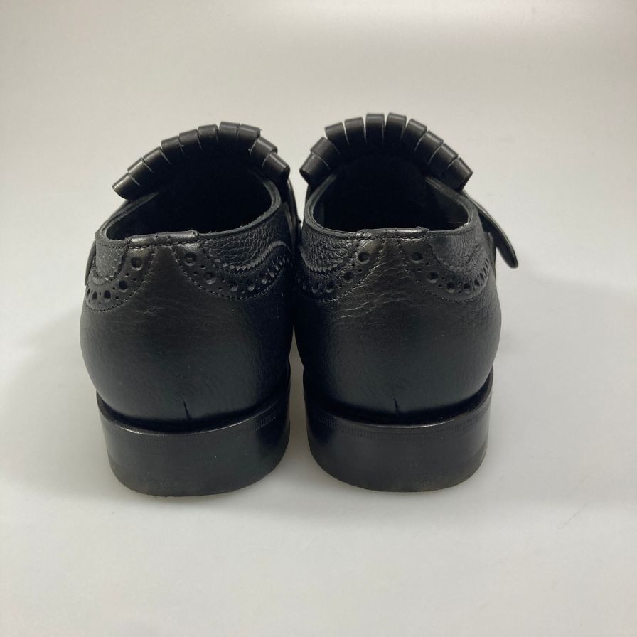 サントーニ レザーシューズ 16264 シングルモンク ブラック サイズUK6.5  Santoni 約25.5cm【AFC16】