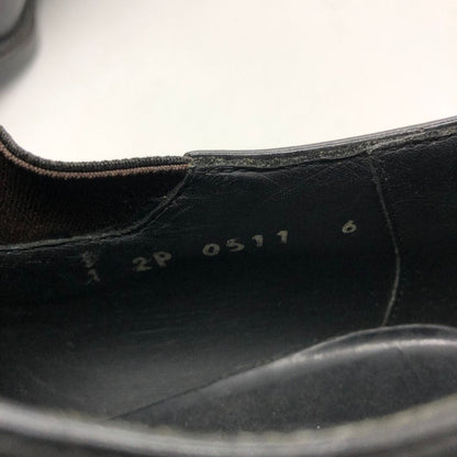 プラダ レザーシューズ シングルモンク ストレート カーフ メンズ ブラック サイズ 6 PRADA 約25.0cm【PTM3】