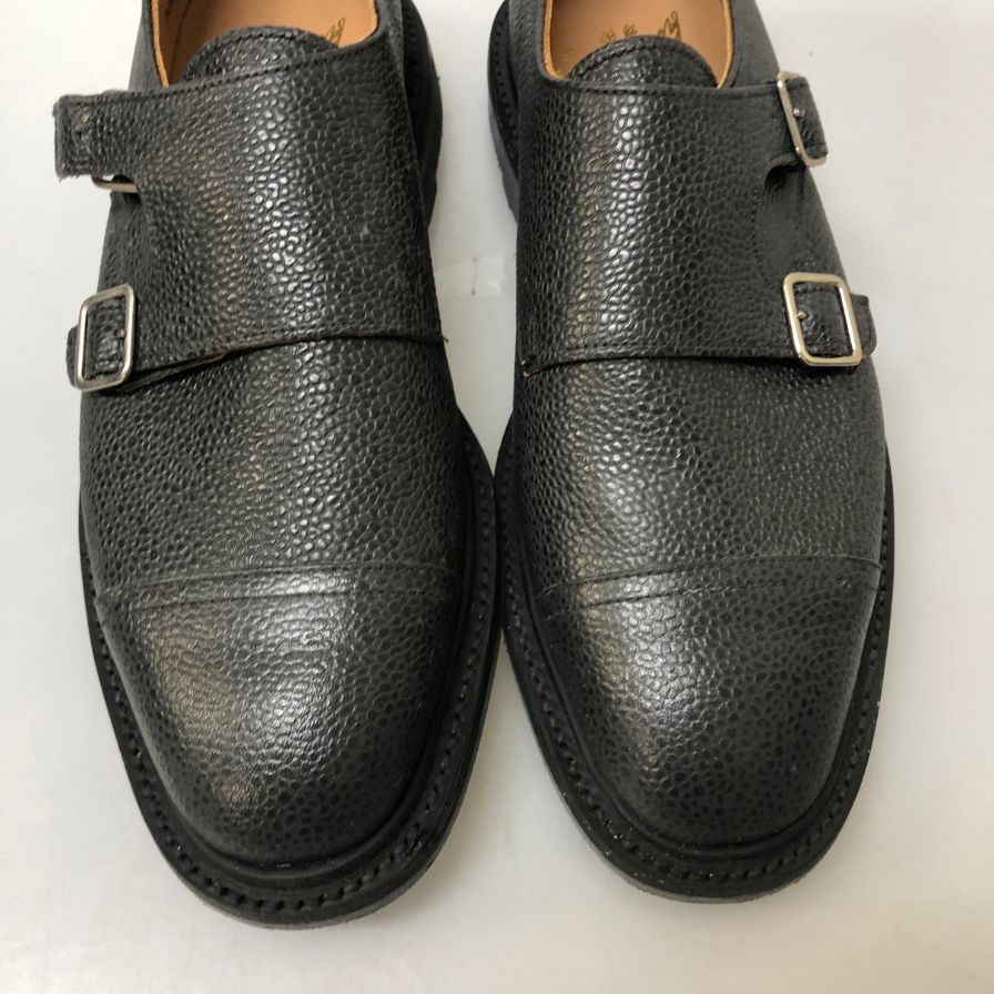 マーク マクナイリー  シボレザー ダブルモンク ブラック サイズ6 MARK MCNAIRY 約25.0cm【AFD40】