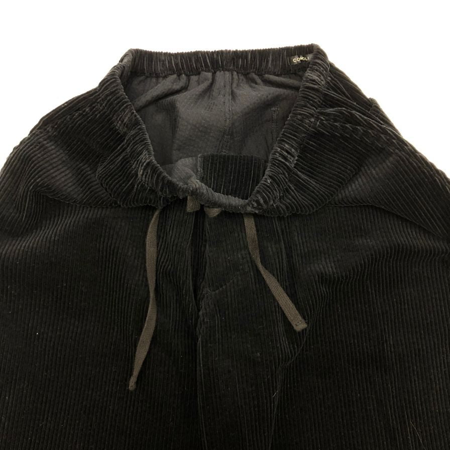 コモリ コーデュロイ ドローストリングパンツ C03-03007 ブラック メンズ サイズ2 COMOLI 【AFB25】