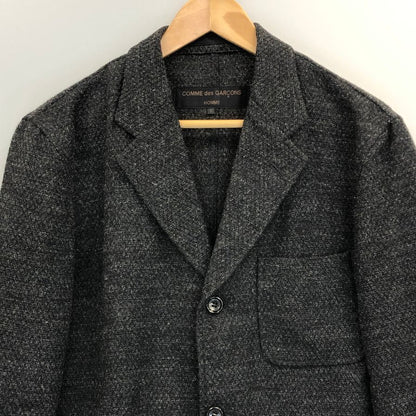 極美品◆コムデギャルソン オム 3Bジャケット アンコン ツイード ウール ブラック サイズS メンズ AD2000 COMME des GARCONS HOMME 【AFB33】