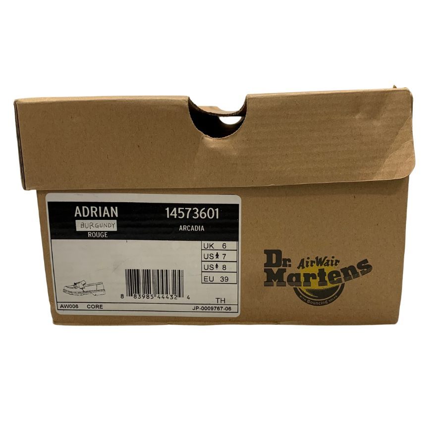 美品◆ドクターマーチン タッセルローファー 14573601 エイドリアン メンズ サイズUK6 チェリーレッド Dr.Martens【AFD2】