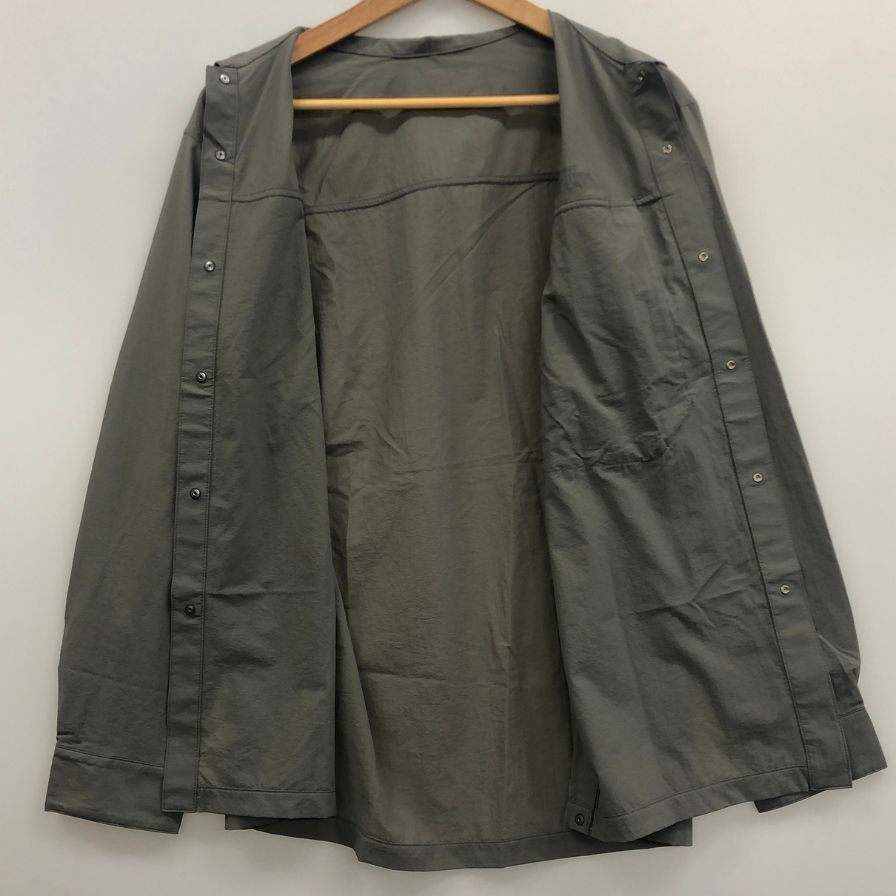 極美品◆ノースフェイス NR12601 ハイカーズシャツ メンズ グレー サイズM THE NORTH FACE 【AFB43】