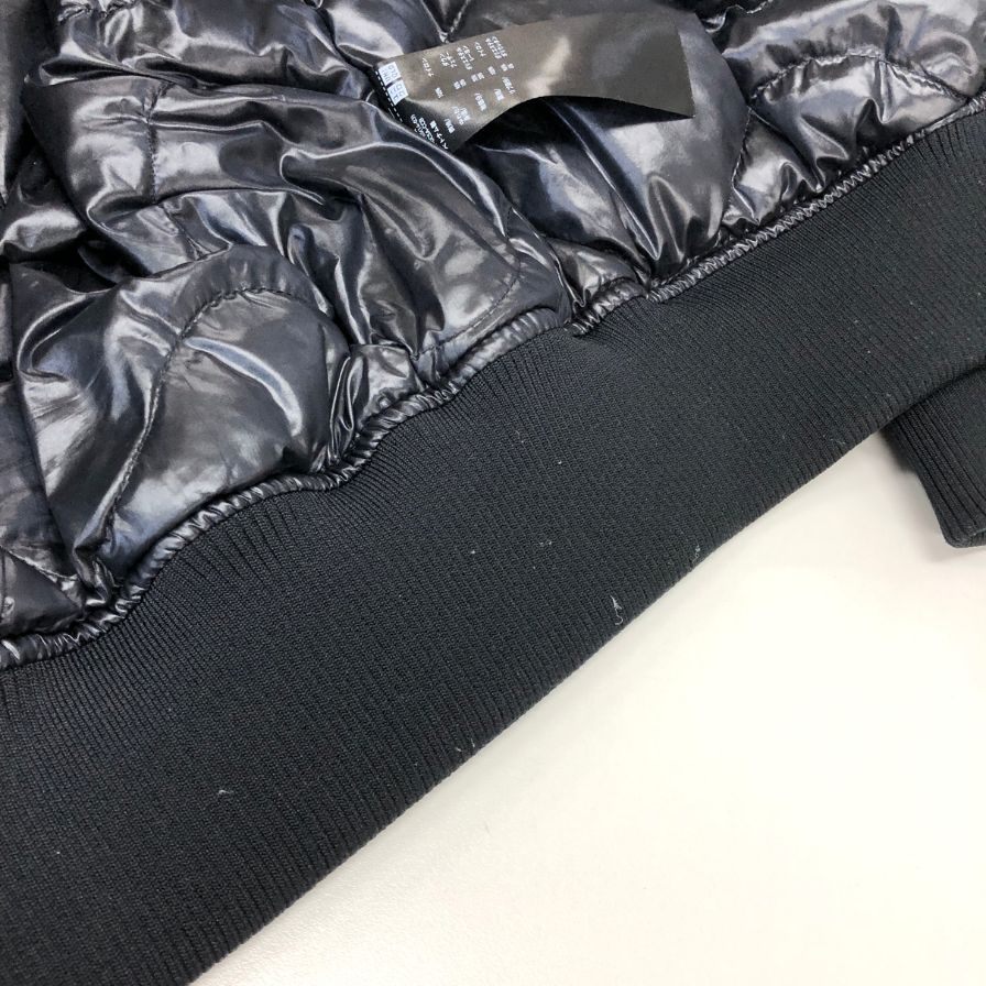 極美品◆ユニクロ +J ハイブリッドダウンオーバーサイズ MA-1 サイズM ブラック uniqlo +J 【AFA10】