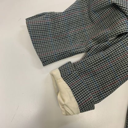 中古◆バーバリー テーラードジャケット ダブル 90S 旧タグ チェック グリーン系 メンズ サイズ 表記なし Burberry 【AFA7】
