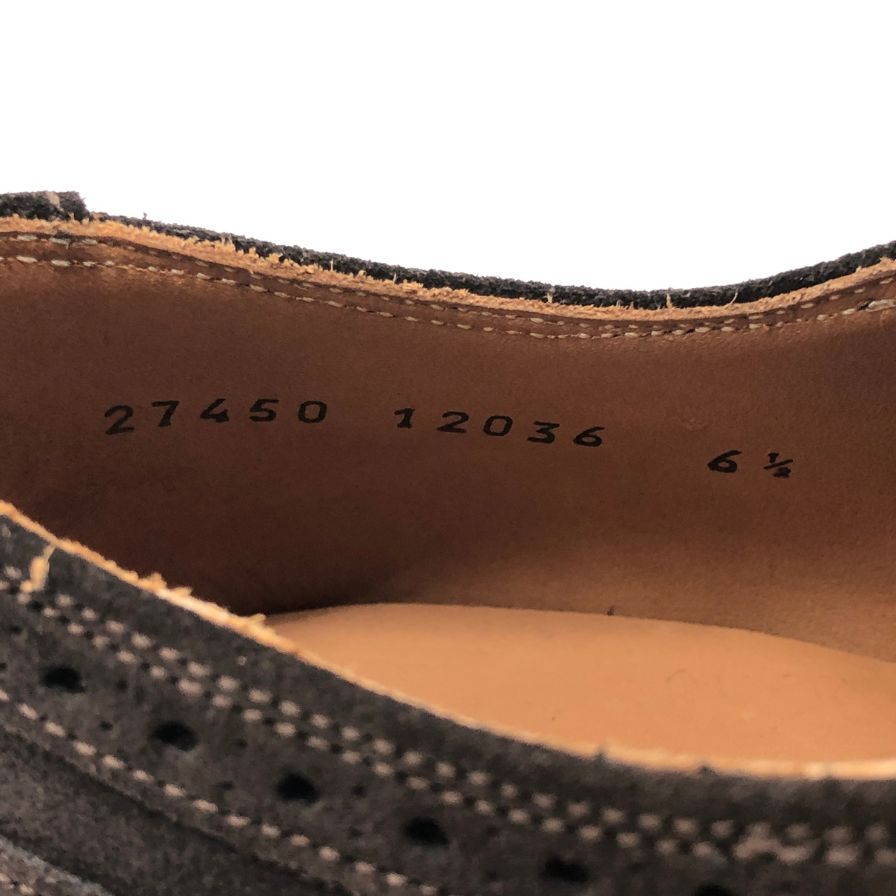 アンドレスセンドラ スエード フルブローグ ダークブラウン サイズ6ハーフ メンズ Andres Sendra 約25.0cm【AFD15】