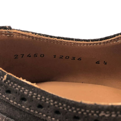 アンドレスセンドラ スエード フルブローグ ダークブラウン サイズ6ハーフ メンズ Andres Sendra 約25.0cm【AFD15】