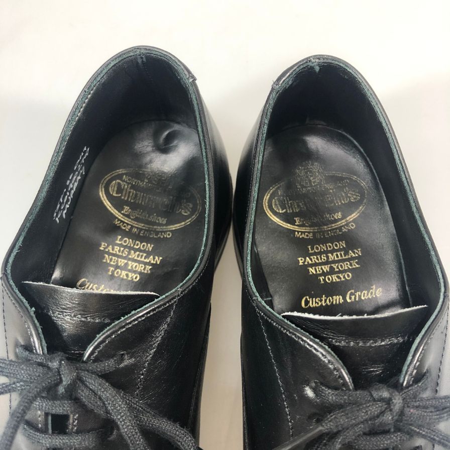 チャーチ レザーシューズ マレー ストレートチップ カーフ ブラック サイズUk5.5 Church`s Murray ビジネスシューズ 約24.0cm【LA】【中古】
