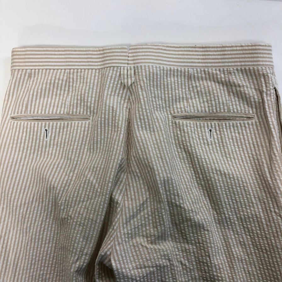 ブルックスブラザーズ スラックス コットン リップル ストライプ メンズ サイズBB2 ベージュ Brooks Brothers 【AFB21】