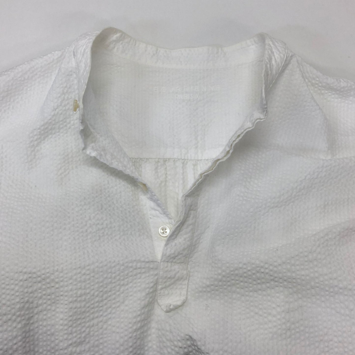 中古◆ブリエンヌ ブーリエンヌ プルオーバー 長袖シャツ メンズ サイズL ホワイト  BOURRIENNE PARIS X 【AFB12】