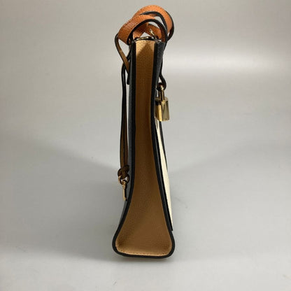 マークジェイコブス 2WAY バイカラー ミニハンドバッグ ネイビー×ホワイト ショルダー MARC JACOBS【AFE3】