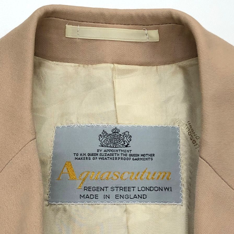 アクアスキュータム バルカラーコート ヴィンテージ イングランド製 ベージュ メンズ ベージュ サイズ34 Aquascutum【LA】