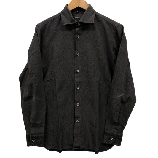 美品◆スティレラティーノ ドレスシャツ コットン ブラック メンズ サイズ50相当  Stile Latino 【AFB6】