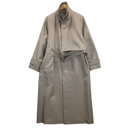 極美品◆プリーツプリーズ サークルコート PP03-ZA801 ポリエステル レディース カーキ PLEATS PLEASE 【AFA1】