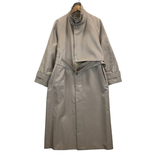 極美品◆プリーツプリーズ サークルコート PP03-ZA801 ポリエステル レディース カーキ PLEATS PLEASE 【AFA1】